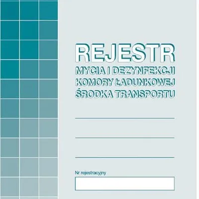 Rejestr Mycia i Dezynfekcji Komory Ładunkowej A5 H91-3 /MiP