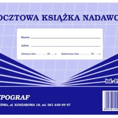 Pocztowa Książka Nadawcza A5 01191 /Typograf