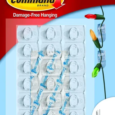 Haczyki Plastikowe Samoprzylepne 20szt. Przezroczyste (17026CLR) /Command