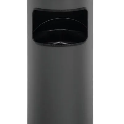 Kosz Na Śmieci Safe Metalowy Okrągły 17 Litrowy z Popielnicą Antracytowy /Durable 333258
