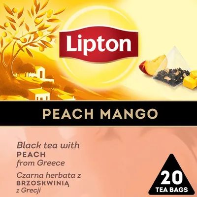 Herbata Lipton Piramidki Czarna Brzoskwinia Z Mango 20 Torebek