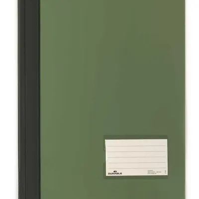 Skoroszyt A4+ PVC Transparentny Kieszeń Opis Zielony /Durable 268005