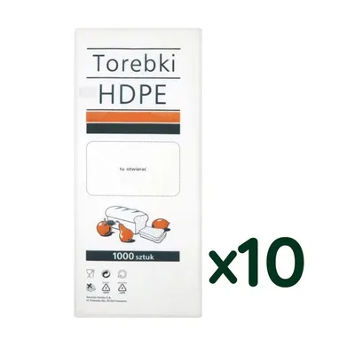 Woreczki HDPE 18/4/50 (Poniżej 15mic) A'1000 /Sarantis 10 opakowań