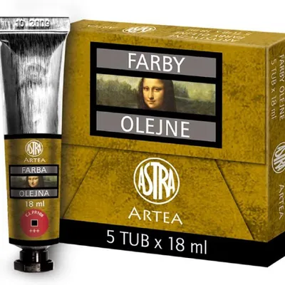 Farba Olejna 18ml Tubka Kadmium Czerwony Ciemny /Astra