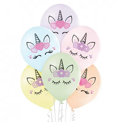 Balony D11 Unicorn Heads, 6 szt. /GoDan