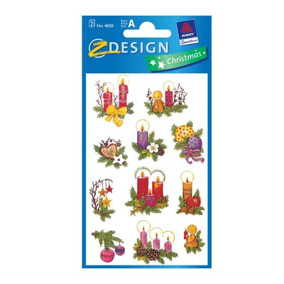 Naklejki Ozdobne Brokatowe Avery ZDesign No.4050 Stroiki Świąteczne
