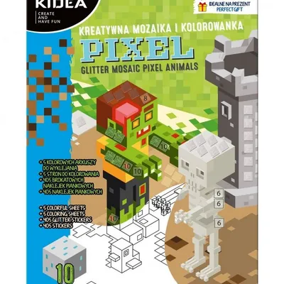 Kreatywna Mozaika i Kolorowanka A5 Pixel /Kidea