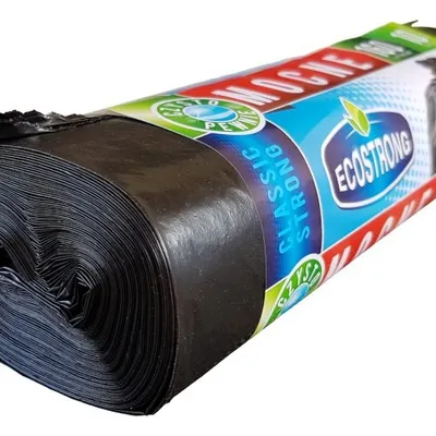 Worki Na Śmieci LDPE 160L A'20 Czarne Ecostrong /Sipeko