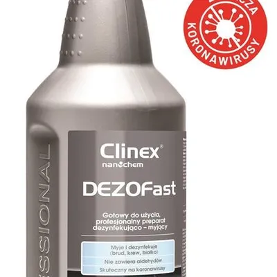 Profesjonalny Preparat Do Mycia I Dezynfekcji Clinex Dezofast 1L 77-014 Bakteriobójczy Wirusobójczy Grzybobójczy