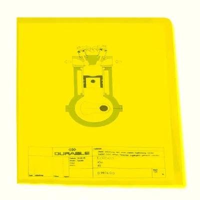 Obwoluta L PP A4 0,15mm 50szt. Żółto-Przezroczysta /Durable 233904