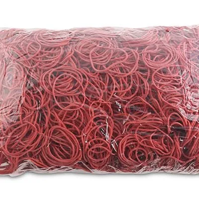 Gumki Recepturki Office Products Średnica 40mm 15X15mm 60% Kauczuku 1000G Zgrzewka Czerwone