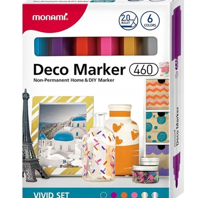 Markery akrylowe Deco Marker B 460 6 kol. Vivid MonAmi (2080001502)
