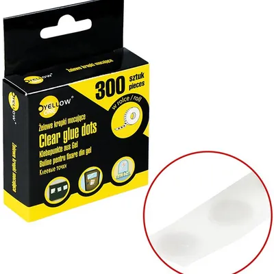 Żelowe kropki mocujące w rolce Yellow One YL-10300