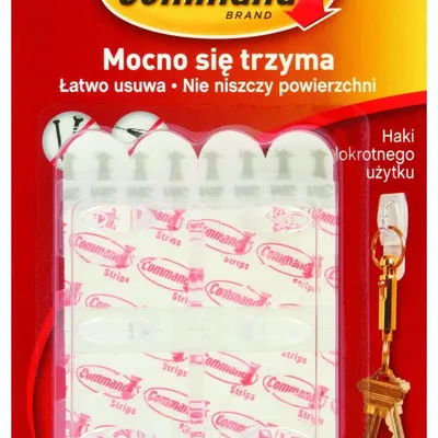Haki Wielokrotnego Użytku Command (17006 Clr) Małe 6Szt. Białe