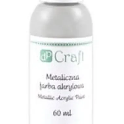 Metaliczna Farba Akrylowa 60 ml - Silver /DpCraft