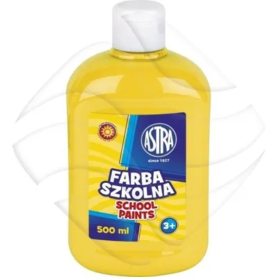 Farba Szkolna Astra 500ml Butelka [83410903] Żółta