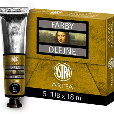 Farba Olejna 18ml Tubka Czerń Sadza /Astra