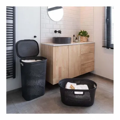 Kosz Na Bieliznę 60L Infinity Ciemny Szary / Curver 245662