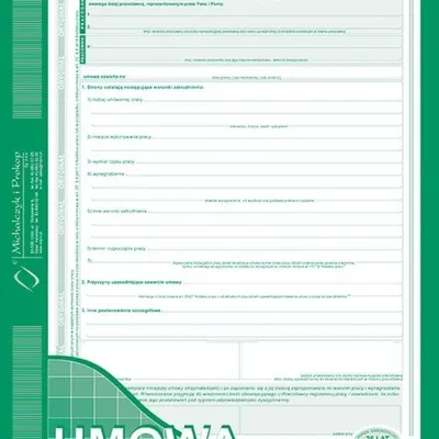 UP Umowa o Pracę A4 (NOWA)