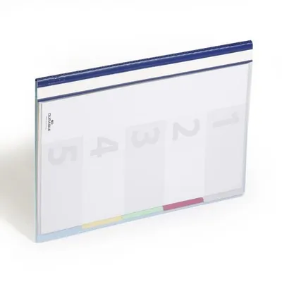 Teczka Organizacyjna Divisoflex A4 PP 5 Kolorowych Przegródek Listwa Niebieska /Durable 255706
