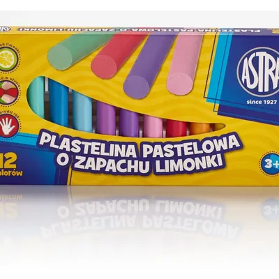 Plastelina Pastelowa 12 Kolorów Zapach Limonki /Astra 303114001