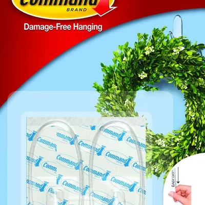 Hak Plastikowy Samoprzylepny 2szt. 900g Przezroczysty (17091CLR) /Command