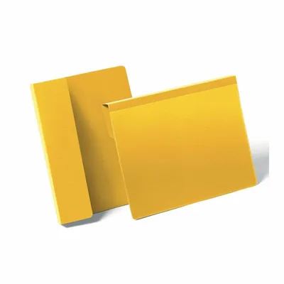 Kieszeń Magazynowa z Zakładką A4 Pozioma Żółta 317x321 A'50 /Durable 172304