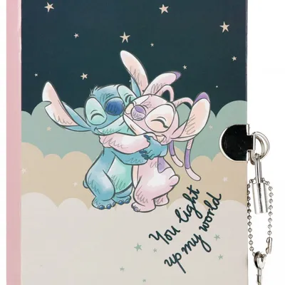 Pamiętnik Kartonowy 130x175 62k Disney Stitch z Kłódką