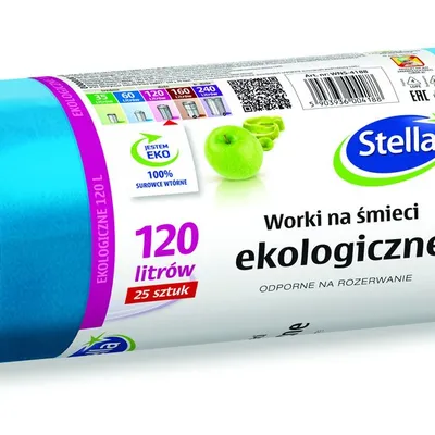 Worki Na Śmieci LDPE 120L A'25 Niebieskie Mocne /Stella
