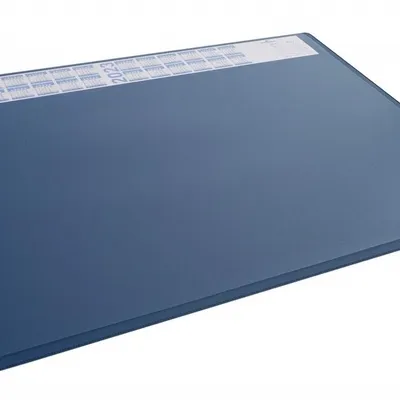 Podkład na biurko 650x500 mm z przezroczystą nakładką PP granatowy / Durable