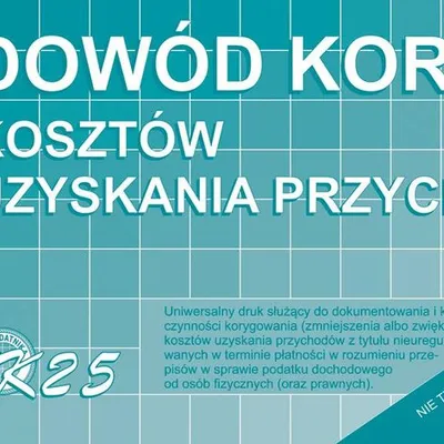 Dowód Korekty Kosztów Uzyskania Przychodów 1/3 A4 K25 /MiP
