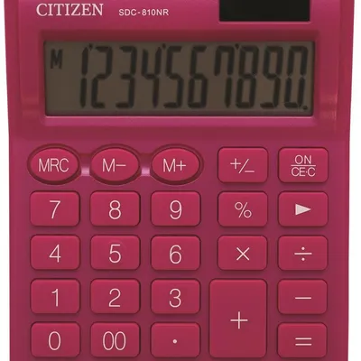 Kalkulator Biurowy Citizen Sdc-810Nrpke 10-Cyfrowy 127X105mm Różowy
