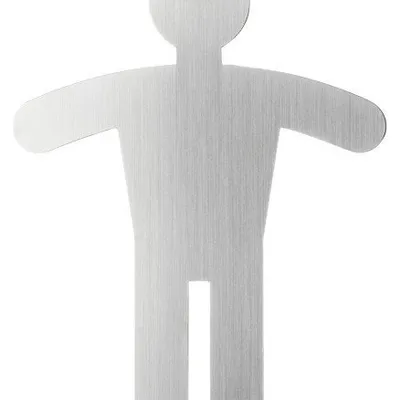 Tabliczka "WC Dla Panów" 90x120mm Srebrna /Durable 495123