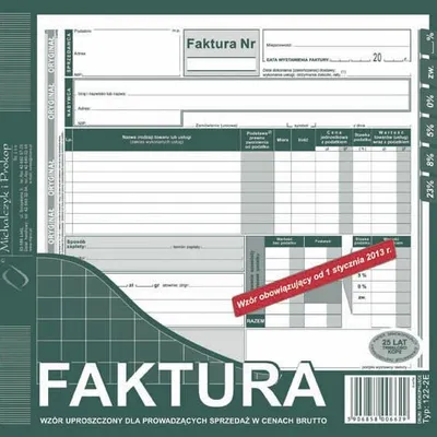 Faktura Brutto 2/3 A4 Oryg.+1k 122-2E /MiP