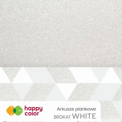 Pianka Dekoracyjna A4 5szt. Biała Brokat /Happy Color