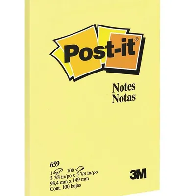 Bloczek Samoprzylepny Post-It (659) 152X102Mm 1X100 Kart. Żółty