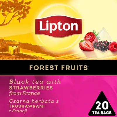 Herbata Lipton Piramidki Czarna Owoce Leśne 20 Torebek