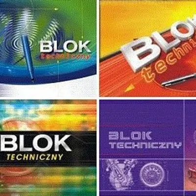 Blok Techniczny A4 10k Kolor /Kreska