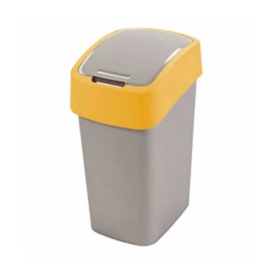 Kosz na śmieci 10L Flip Bin Srebrno-Pomarańczowy /Curver 190168