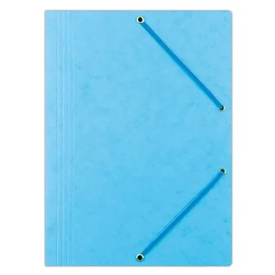 Teczka Z Gumką Office Products Preszpan A4 390Gsm 3-Skrz. Jasnoniebieska