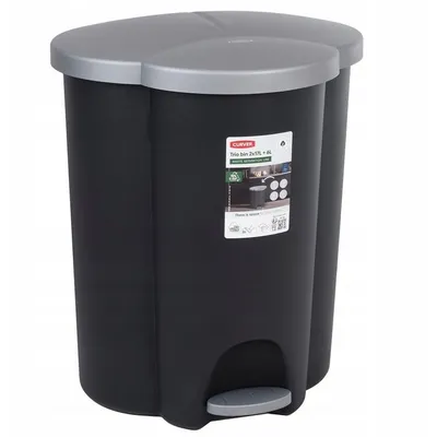 Kosz Do Segregacji Śmieci Trio 40L Czarny / Curver 254540
