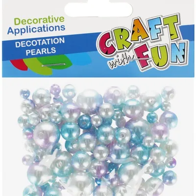 Ozdoba Dekoracyjna Koraliki Perły 100szt. Mix /Craft With Fun