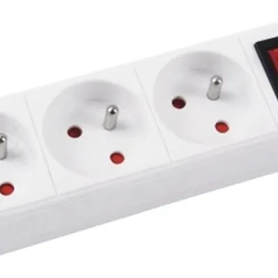 Przedłużacz Office Products 3 Gniazda 3M Z Uziemieniem I Wyłącznikiem Biały
