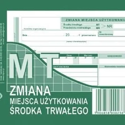 MT Zmiana Miejsca Użytk. Środ. Trw. A6 Offset 422-5 /MiP