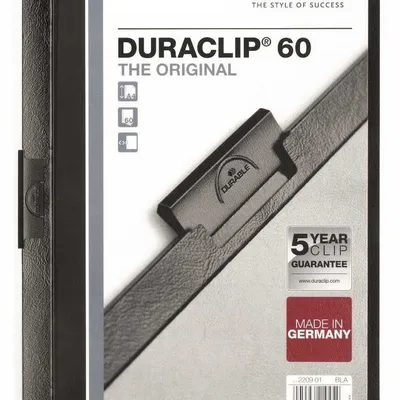 Skoroszyt z Klipem A5 PVC Duraclip 60 Kartek 5szt. Czarny /Durable 223801