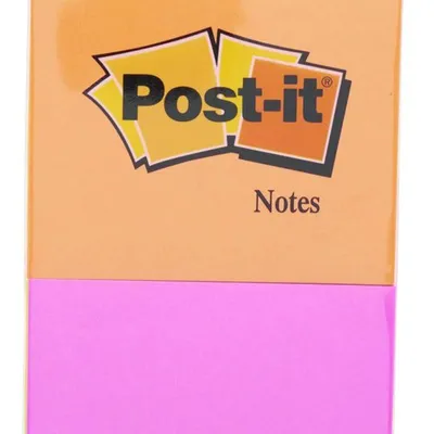 Bloczek Samoprzylepny Post-It (6720-Po) 76X635Mm 2X75 Kart. Zawieszka Pomarańczowo-Różowy