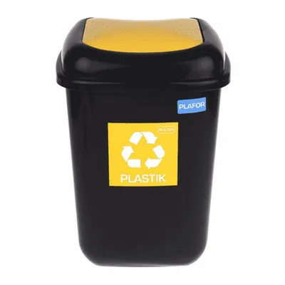 Kosz na Śmieci Quatro 28L Żółty Plastik / Plafor