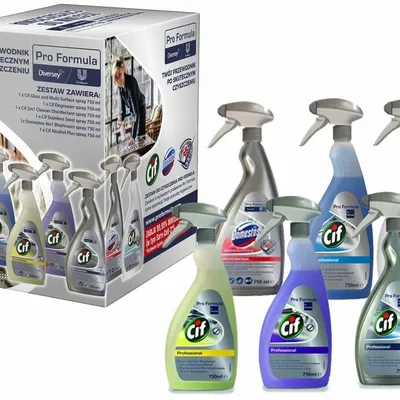 Zestaw do Czyszczenia 6x750ml Pro Formuła Cif i Domestos