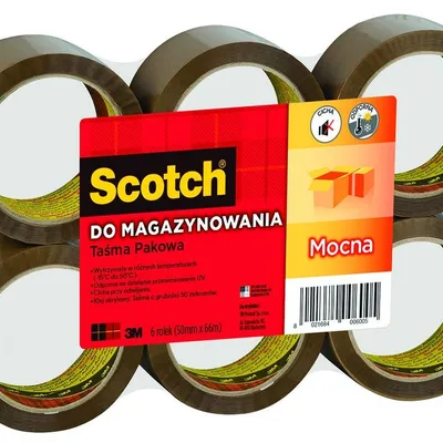 Taśma Pakowa Do Magazynowania Scotch (309 Brw) Mocna 50Mm 66M Brązowa