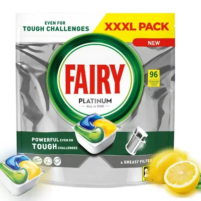 Fairy Kapsułki Do Zmywarki Platinum All in 1 Lemon 96szt.